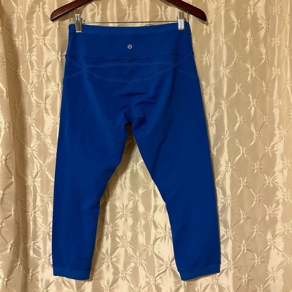 Lululemon Roll Out Crop Leggings Baroque Blue Sporty Luon Mid-Rise - Picture 6 of 16